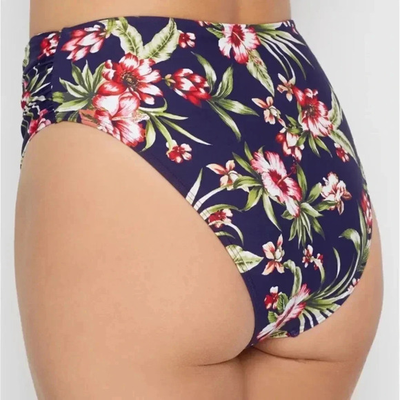 Bare Necessities Birdsong Mid Waist Bikini Bottoms Floral Hibiscus - Picture 3 of 9